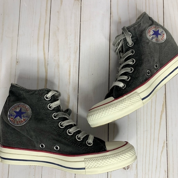 Converse Shoes Converse Wedge Heel Sneaker Gray Poshmark